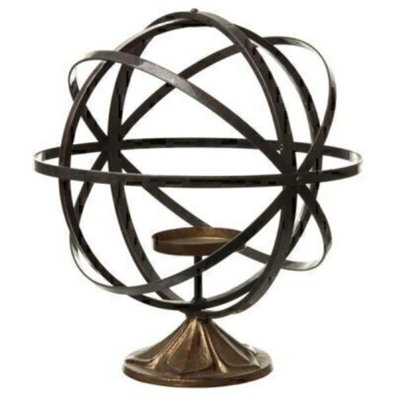 This Metal Globe Style Candle Holder by Heaven Sends would look lovely either in the home or on a garden or patio table. It has metal running around the candle holder in the shape of a globe with a central candle holding base. This globe candle holder is